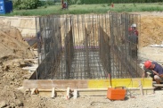 Szennyvíztelep építése 2013 májusában